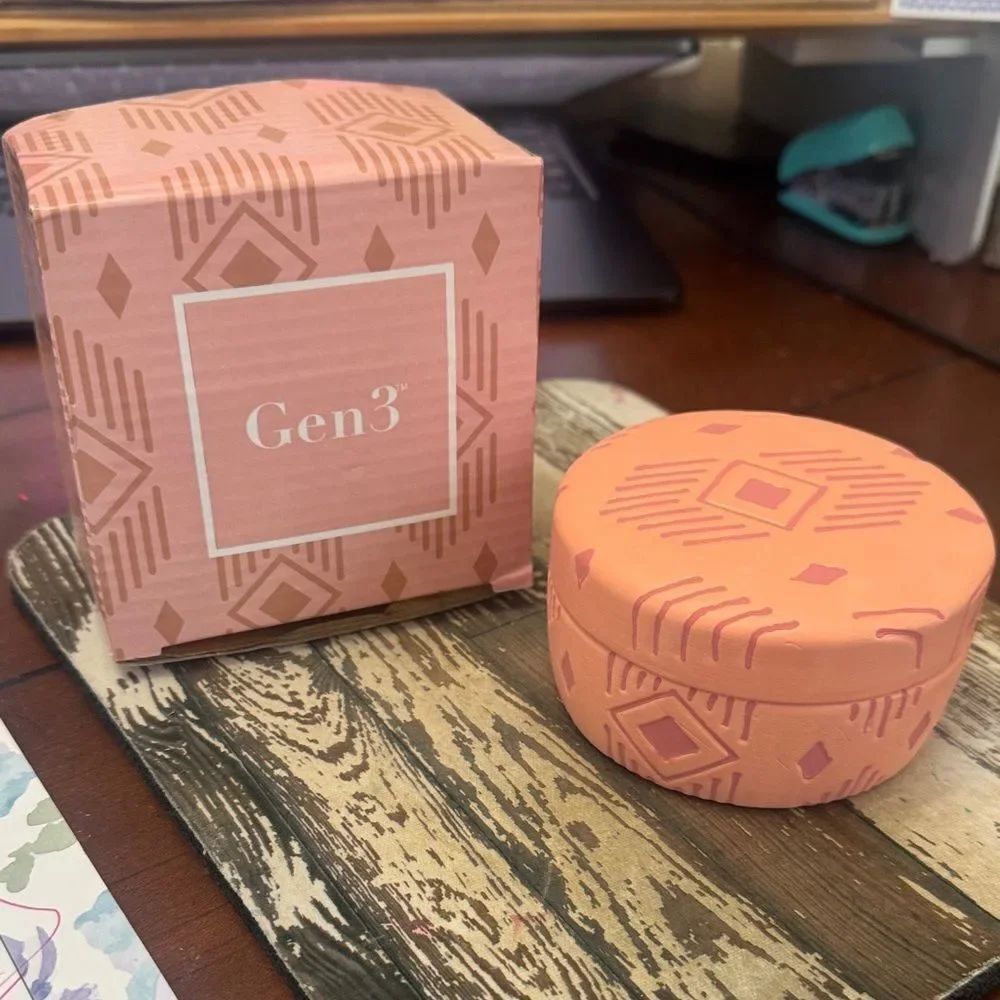 NEW! Gen3 Coral Decorative Aztec Southwestern  Trinket Box